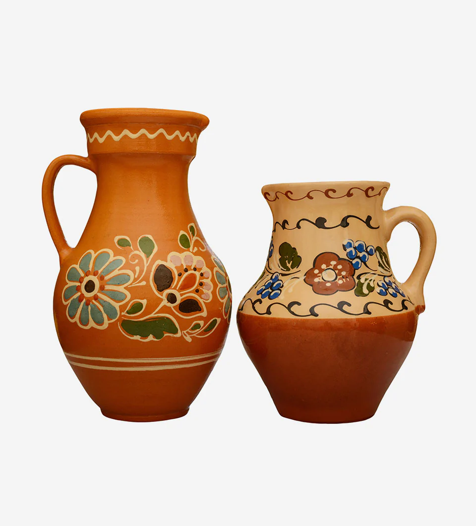 Painted Clay Jug